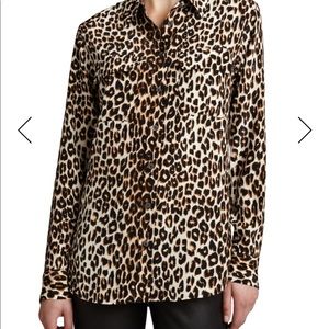 🐆LEOPARD PRINT SILK BLOUSE: International 🚨